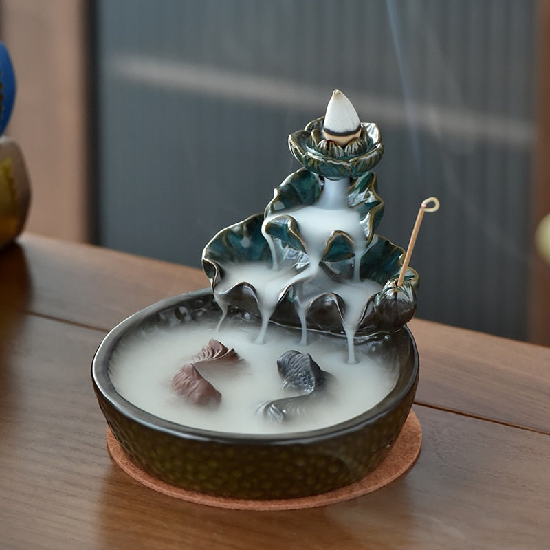Handmade Ceramic Fish—An Incense Holder, Dark Blue – KAMO International