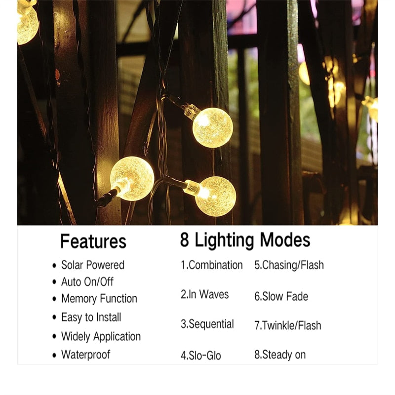 60 LED 8 Modes Crystal Ball/Star Lights