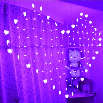 2x1.5m 128leds Heart Shape LED String Light
