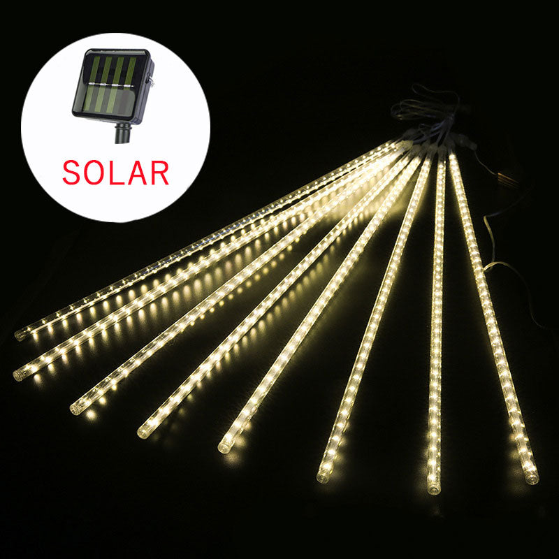 Solar LED Meteor Shower Lights Holiday String Light