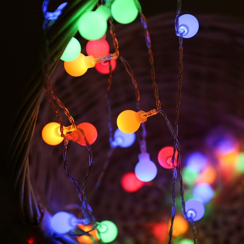 LED Light String Fairy Bubble Ball Light Festive Light