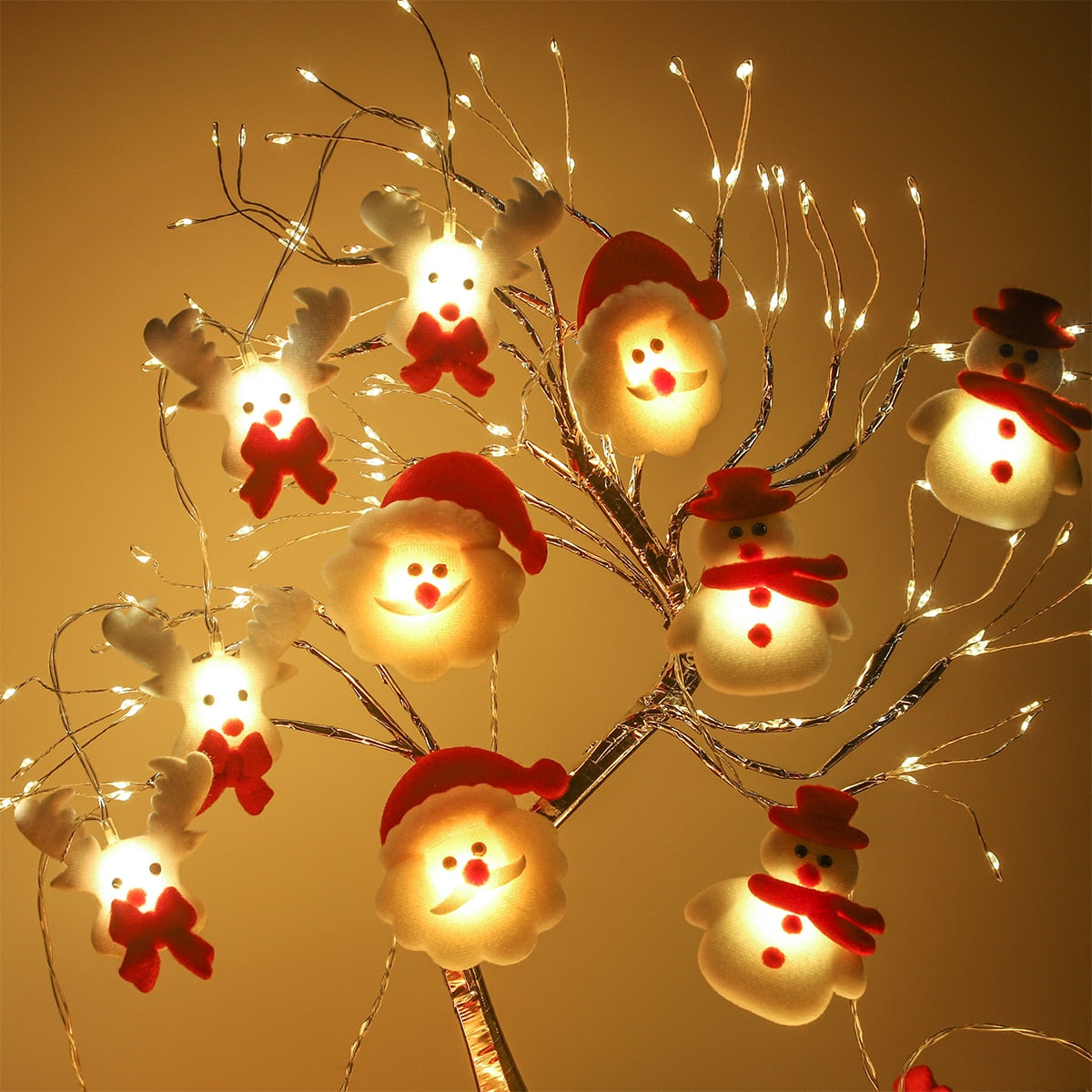 10LED String Lights Christmas Snowman Fairy Light