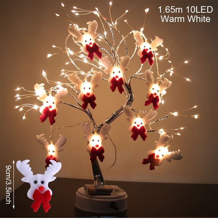 10LED String Lights Christmas Snowman Fairy Light