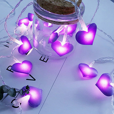 LED Heart-Shaped String Lights